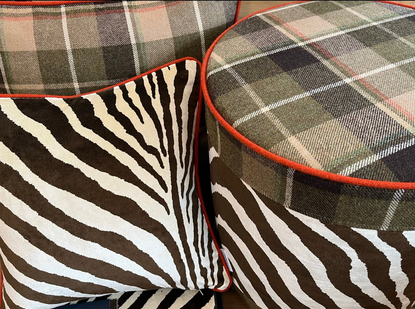 Alpine Chic meets Africa pouf