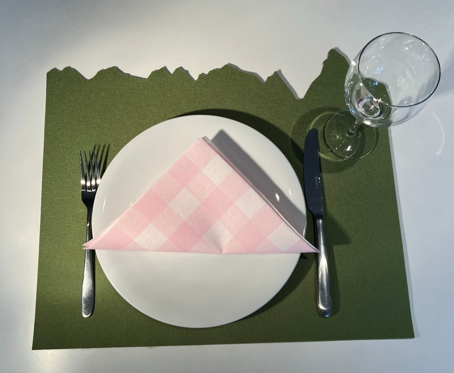 Mountain Panorama table mat, green